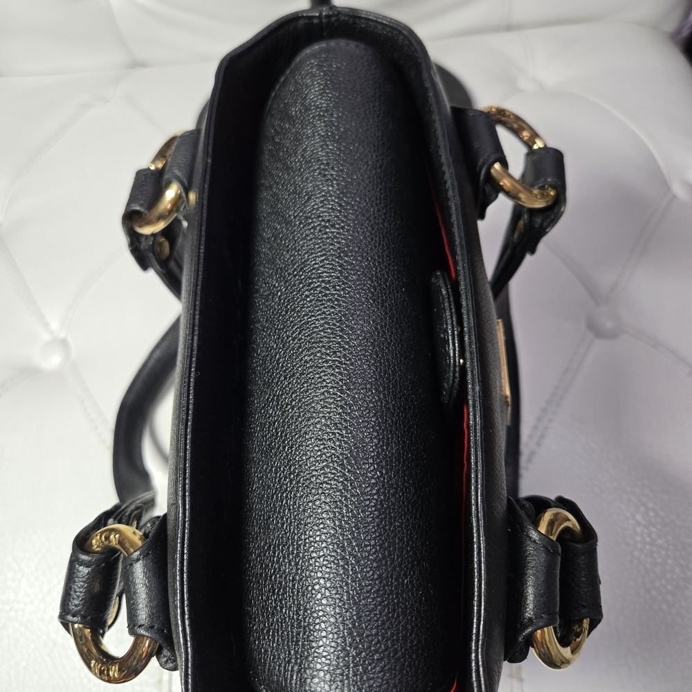 MCM Black Leather Tote Bag Mini - Picture 6 of 8